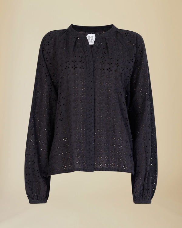 Line Of Oslo Ella Lace Blouse Blouse Black 097