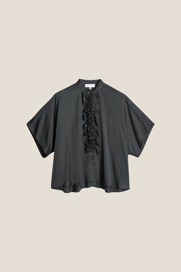 Line Of Oslo Ellie Satin Blouse Blouse Black 097
