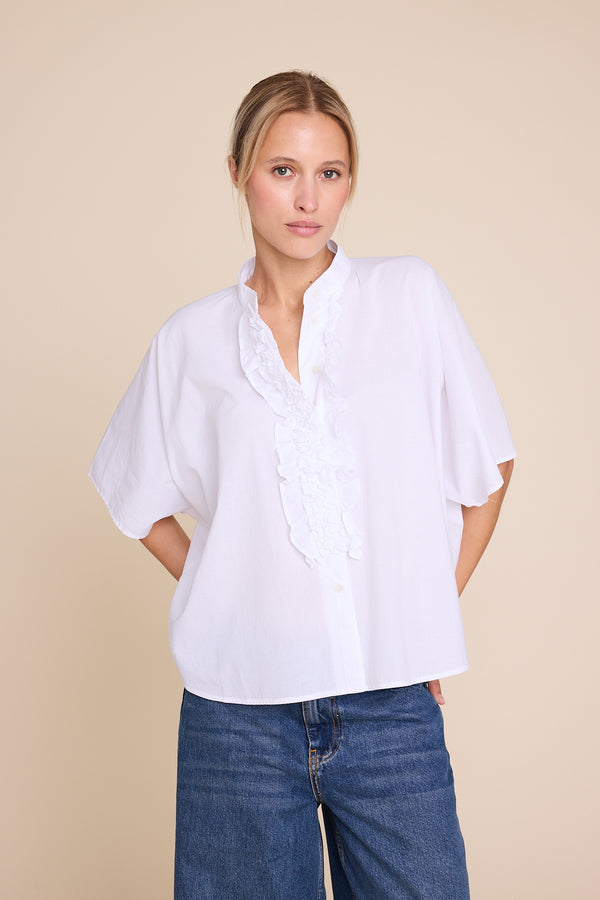 Line Of Oslo Ellie Cotton Blouse Blouse White 001