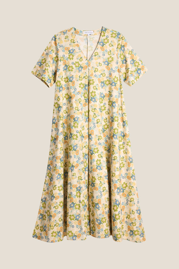 Line Of Oslo Eva Flower Print Dress Dress As is 136