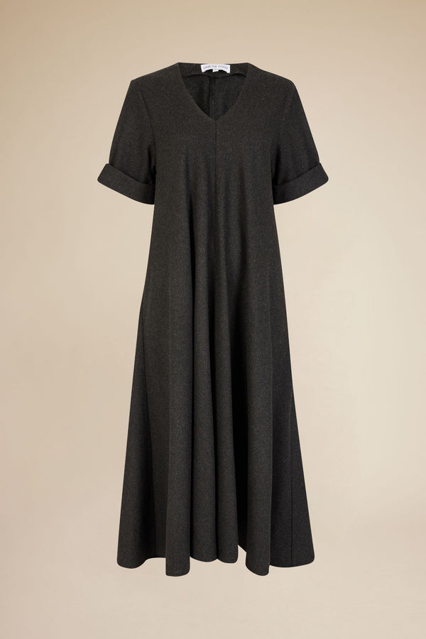 Line Of Oslo Eva Wool Dress Dresses Antracite 004