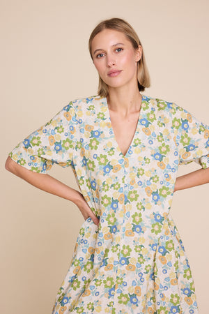 Line Of Oslo Eva Flower Print Dress Dress As is 136
