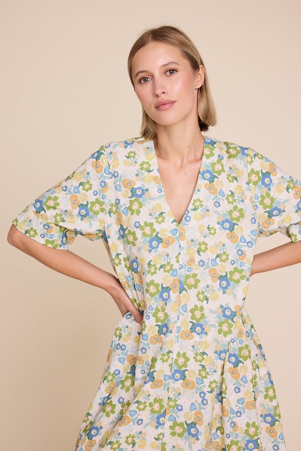 Line Of Oslo Eva Flower Print Dress Dress As is 136