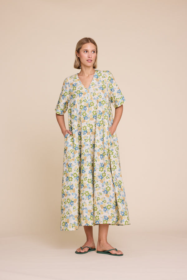 Line Of Oslo Eva Flower Print Dress Dress As is 136