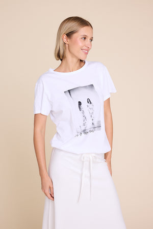 Line Of Oslo Famous T-shirt Top White 001