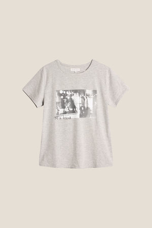 Line Of Oslo Famous T-shirt Top Grey Melange 006