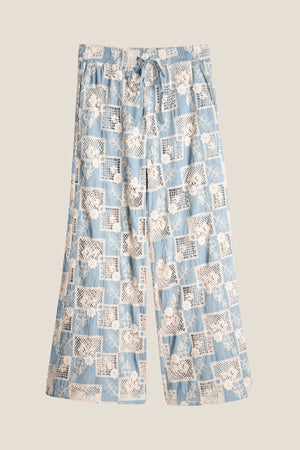 Line Of Oslo Fawcett Lace SS26 Trouser Blue 066