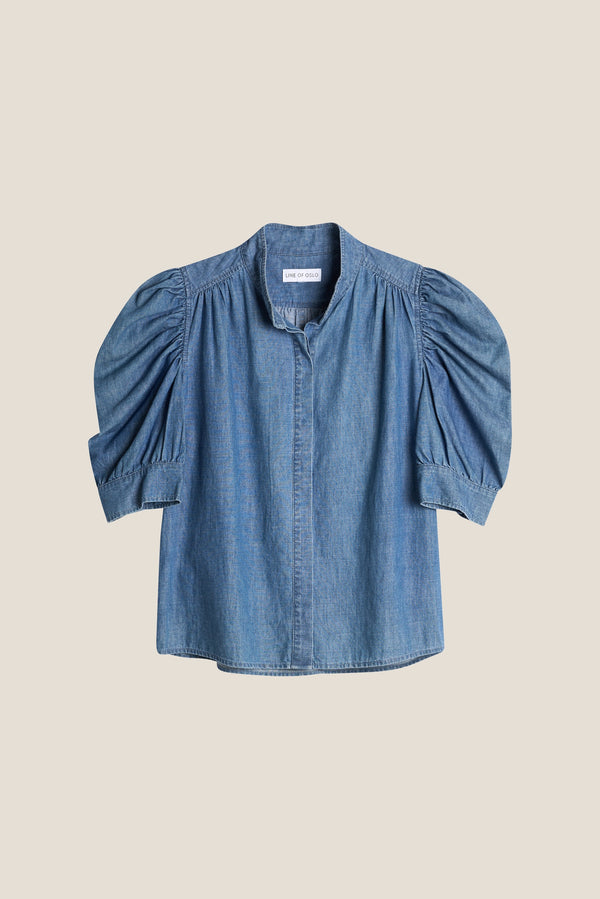 Line Of Oslo Fiona Denim Blouse Blouse Dark denim