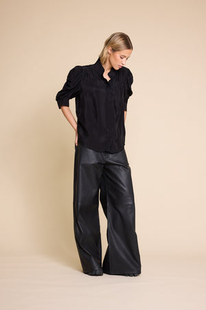 Line Of Oslo Fiona Solid Blouse Blouse Black 097