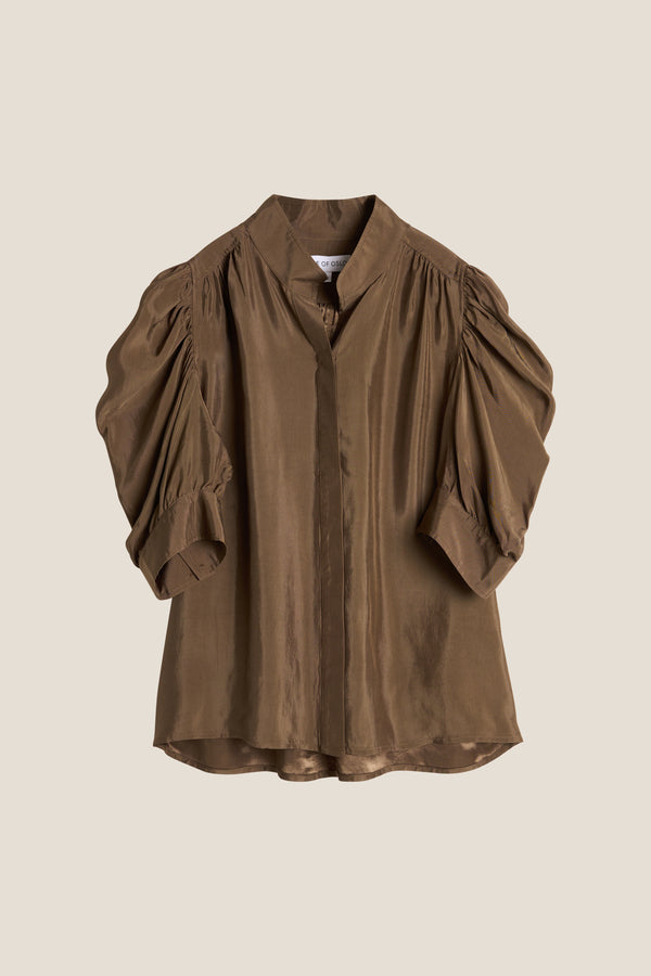 Line Of Oslo Fiona Viscose Blouse Blouse Brown 063
