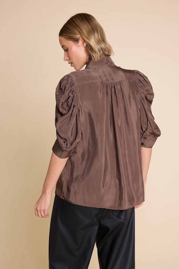 Line Of Oslo Fiona Viscose Blouse Blouse Brown 063