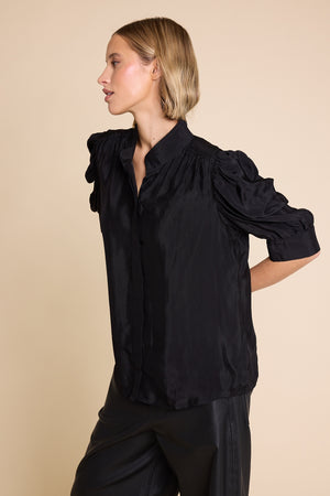 Line Of Oslo Fiona Viscose Blouse Blouse Black 097