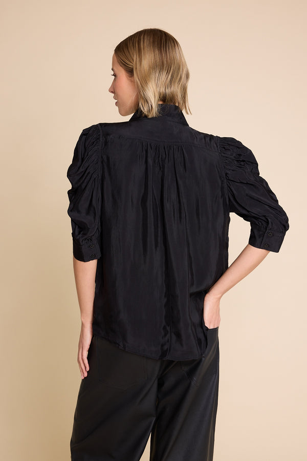 Line Of Oslo Fiona Viscose Blouse Blouse Black 097