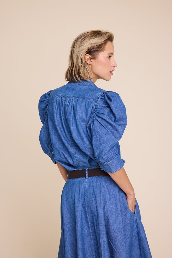 Line Of Oslo Fiona Denim Blouse Blouse Dark denim