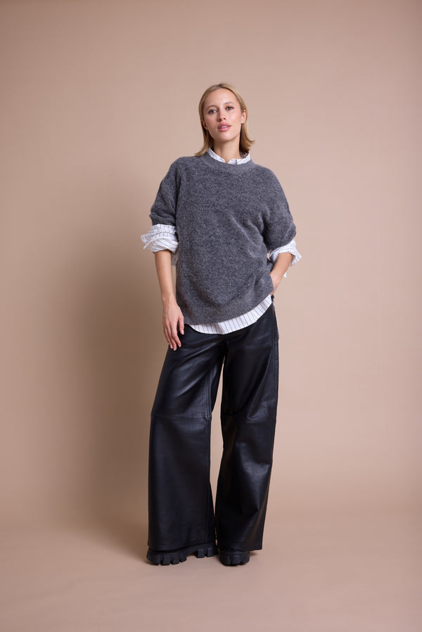 Line Of Oslo Gabby Strikket Topp  Antracite 004