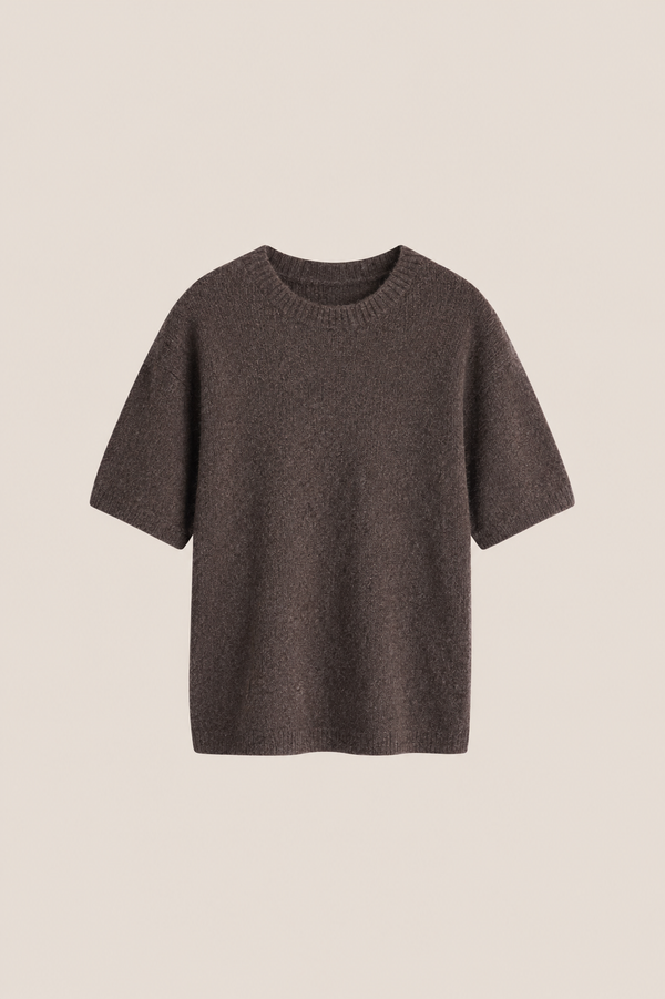 Line Of Oslo Gabby Strikket Topp  Dark brown 064