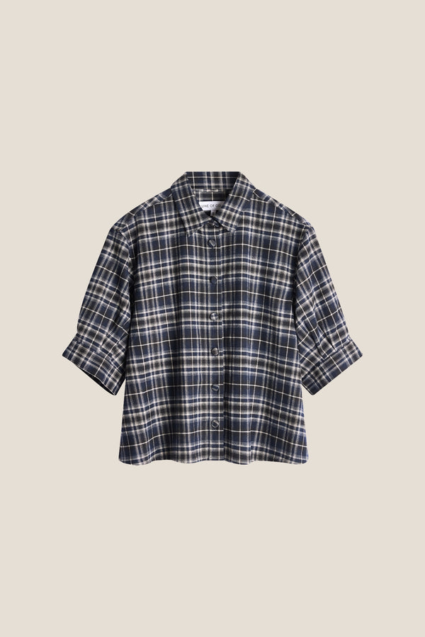 Line Of Oslo Girl Check Bluse Blouse Blue 066