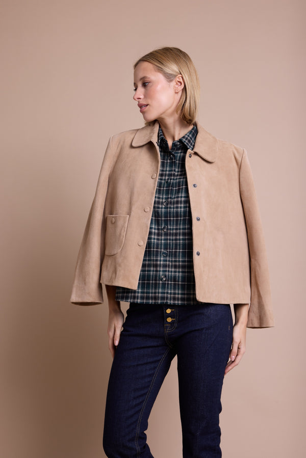 Line Of Oslo Girl Check Bluse Blouse Green 053
