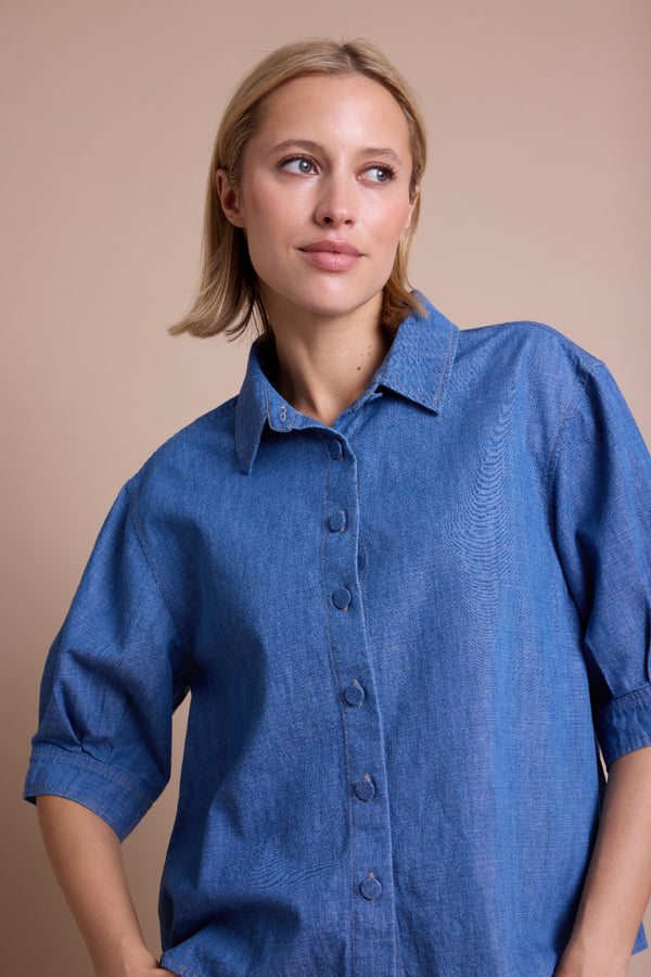 Line Of Oslo Girl Denim Bluse Blouse Denim 099
