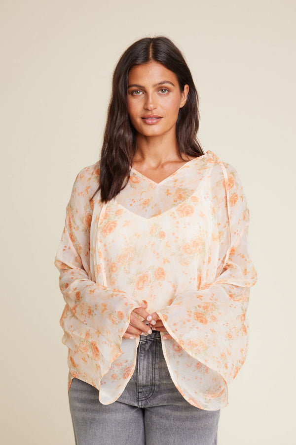 Line Of Oslo Grace Flower Top Top Orange 043