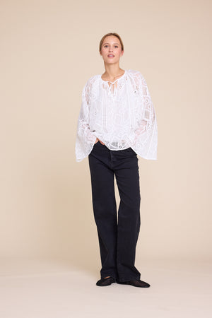 Line Of Oslo Grace Short Blouse Blouse White 001