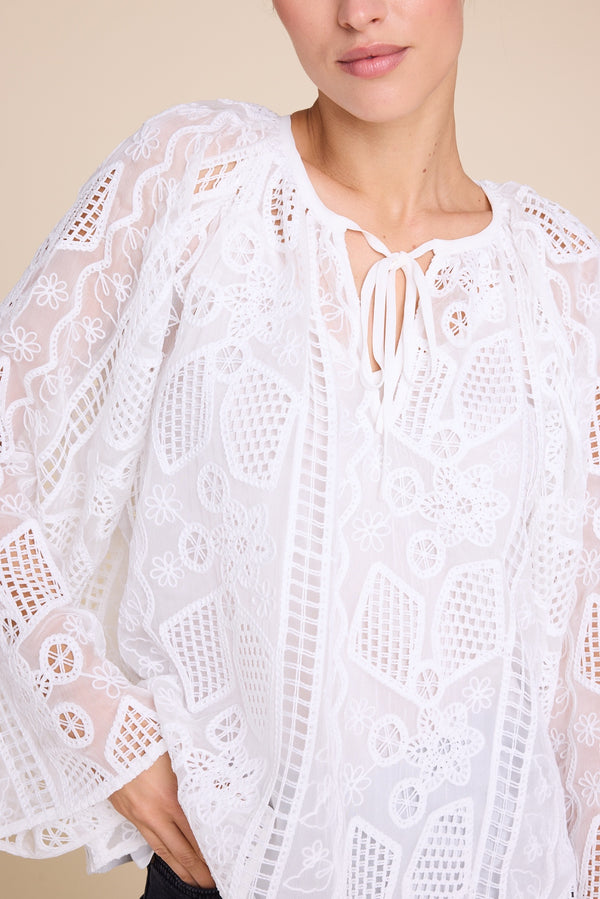 Line Of Oslo Grace Short Blouse Blouse White 001