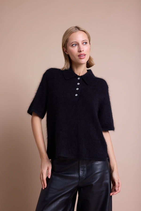 Line Of Oslo Grant Strikket Topp  Black 097