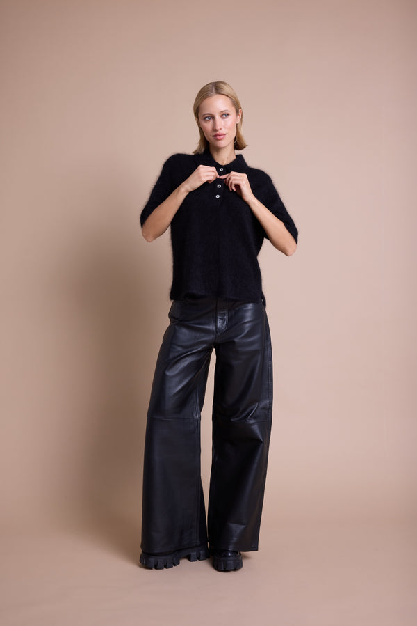 Line Of Oslo Grant Strikket Topp  Black 097