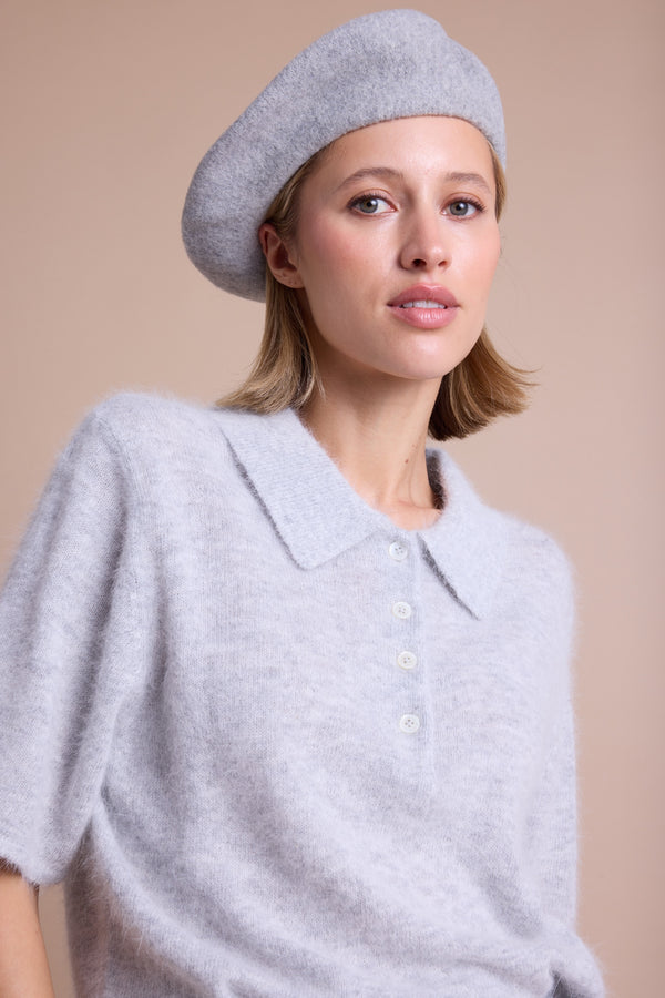 Line Of Oslo Grant Strikket Topp  Grey Melange 006