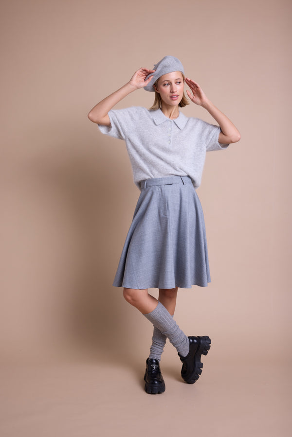 Line Of Oslo Grant Strikket Topp  Grey Melange 006