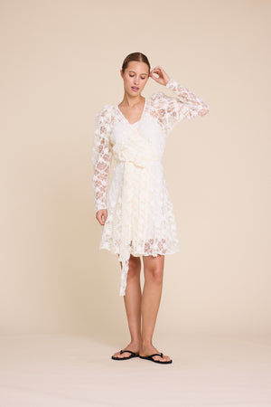 Line Of Oslo Harriet Dress Dress Creme 091