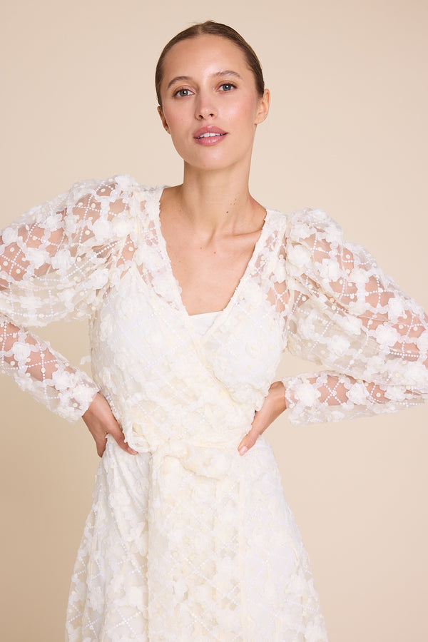 Line Of Oslo Harriet Dress Dress Creme 091