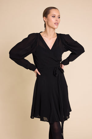 Line Of Oslo Harriet Viscose Dress Dress Black 097