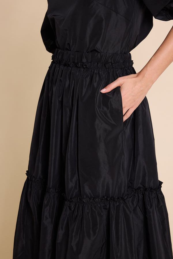 Line Of Oslo Hay 25 Solid Skirt Skirt Black 097
