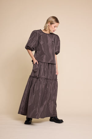Line Of Oslo Hay 25 Solid Skirt Skirt Brown 063
