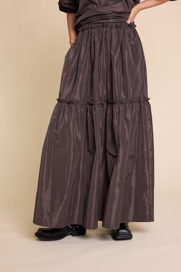 Line Of Oslo Hay 25 Solid Skirt Skirt Brown 063