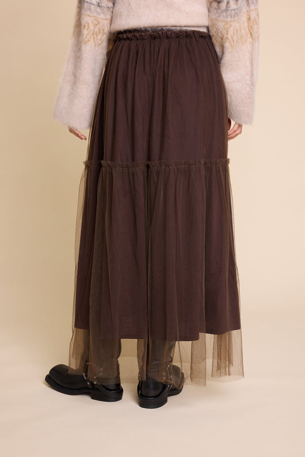 Line Of Oslo Hay Tulle Skirt Skirt Brown 063