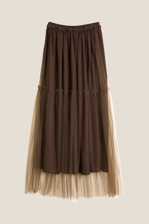 Line Of Oslo Hay Tulle Skirt Skirt Brown 063