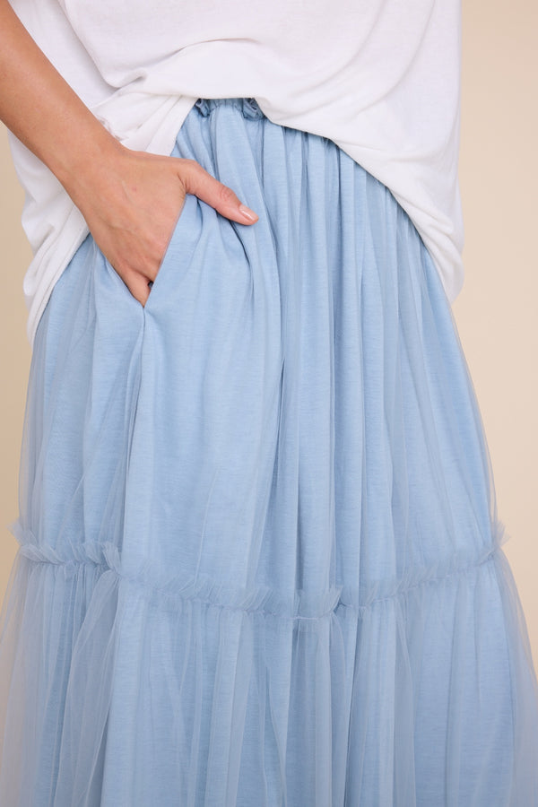 Line Of Oslo Hay Tulle Skirt Skirt Light Blue 003