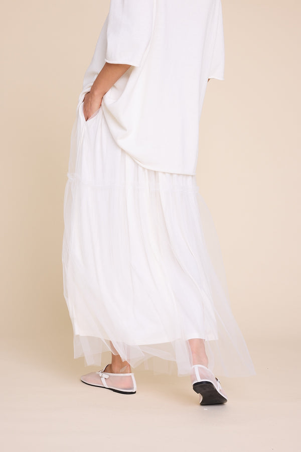 Line Of Oslo Hay Tulle Skirt Skirt White 001