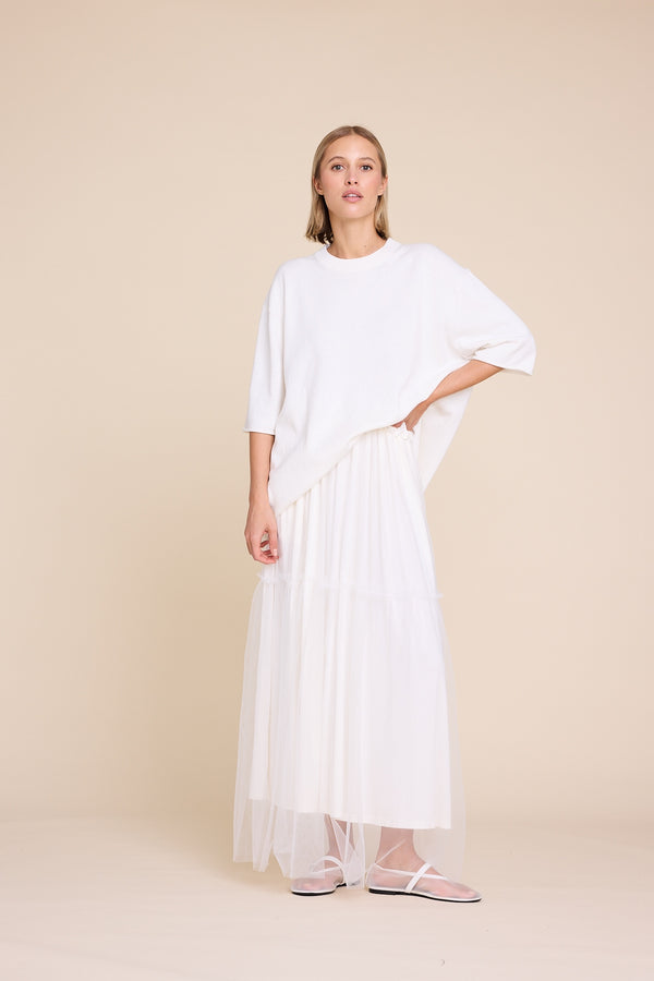 Line Of Oslo Hay Tulle Skirt Skirt White 001
