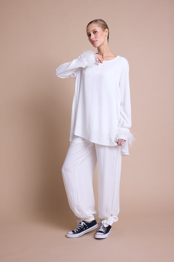Line Of Oslo Hayley Bukse Trouser Creme 091