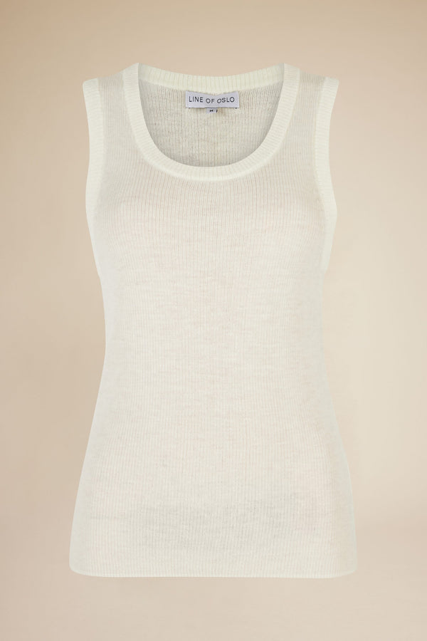 Line Of Oslo Henny Knitted Tank Top Tops Creme 091