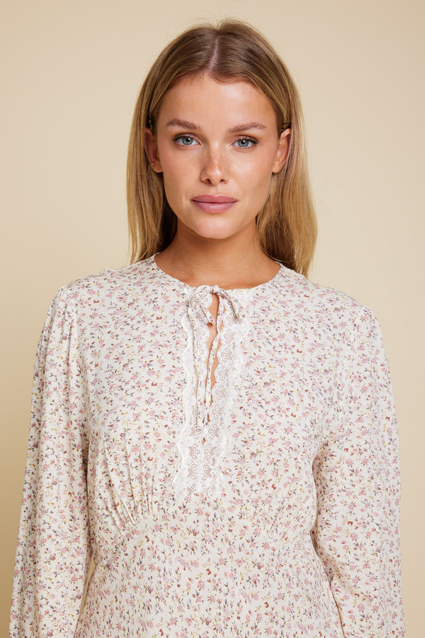 Line Of Oslo Hill Viscose Print Dress Dress As is 136