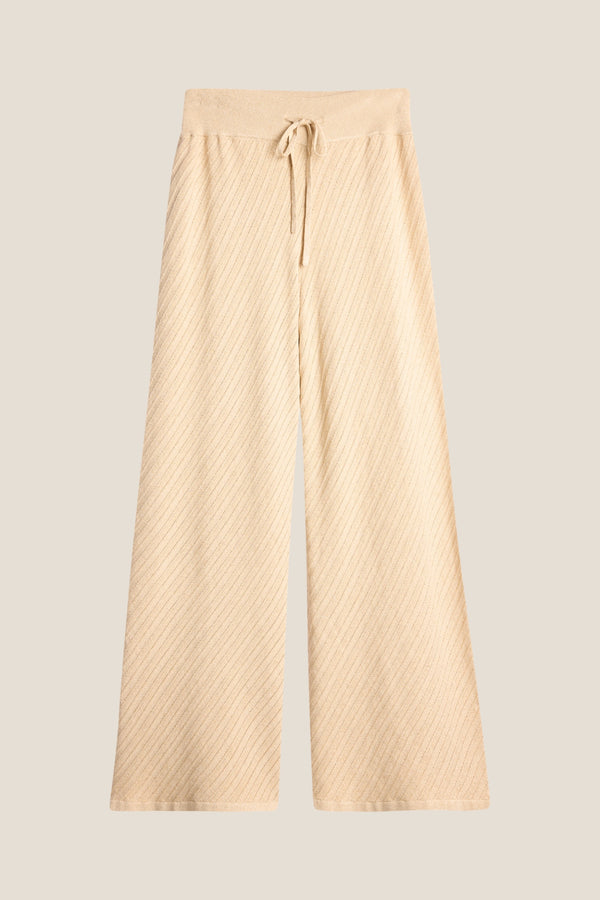 Line Of Oslo Holmes Gold Trousers Knitted trouser Gold 010