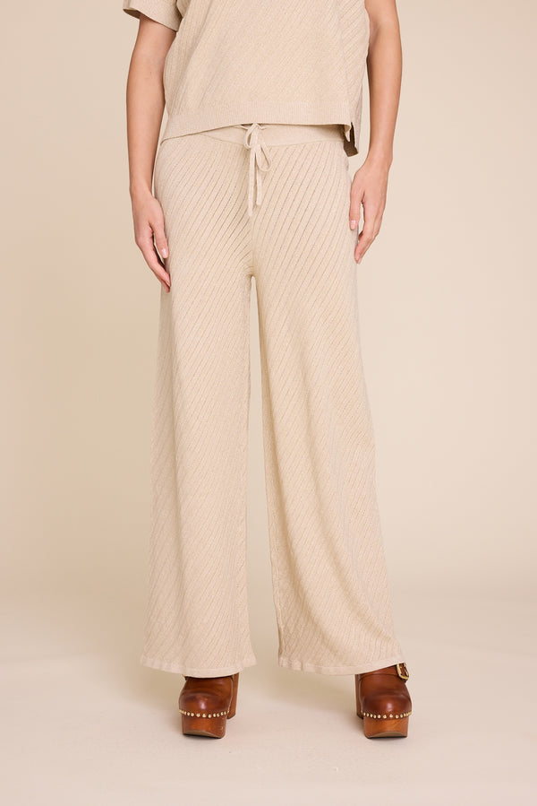 Line Of Oslo Holmes Gold Trousers Knitted trouser Gold 010