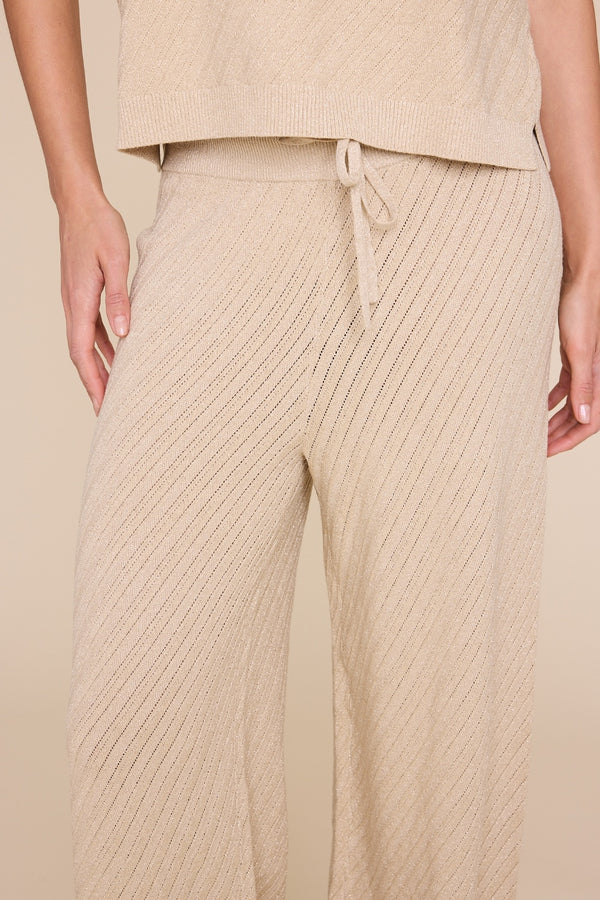 Line Of Oslo Holmes Gold Trousers Knitted trouser Gold 010