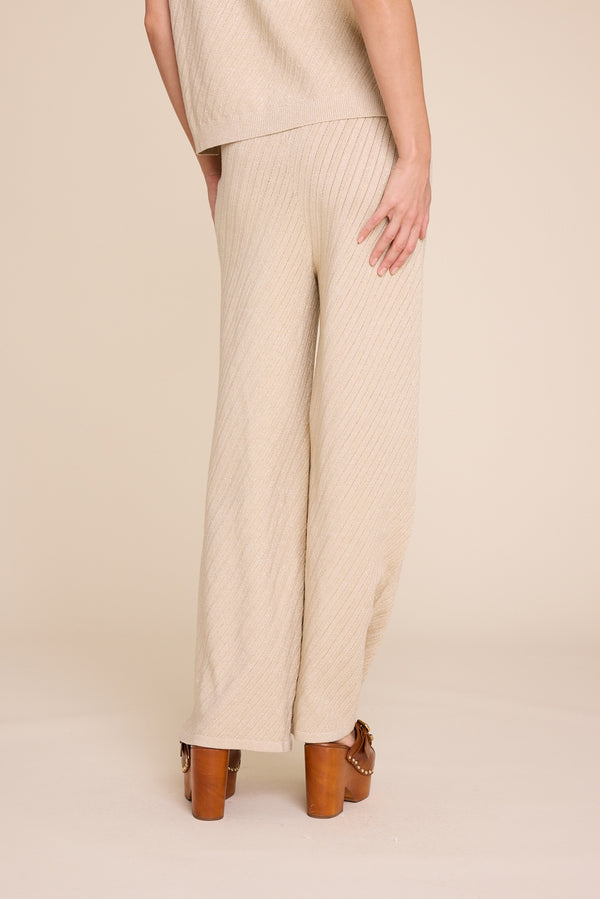 Line Of Oslo Holmes Gold Trousers Knitted trouser Gold 010