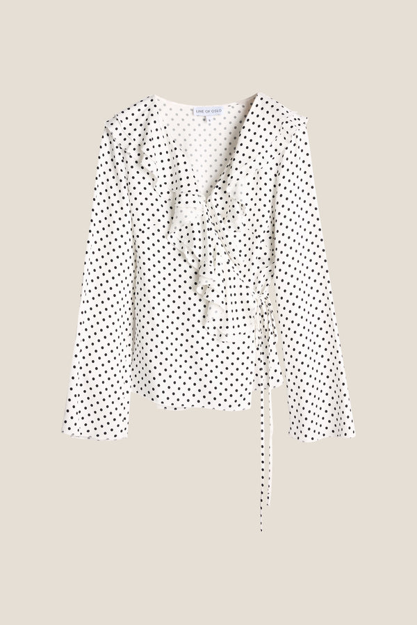 Line Of Oslo Honey Dots Bluse Blouse White 001