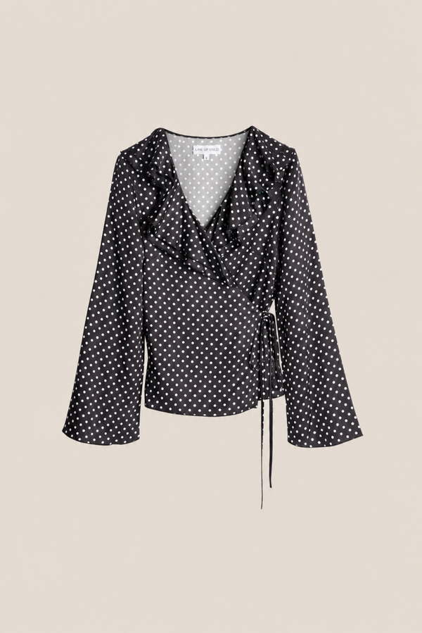 Line Of Oslo Honey Dots Bluse Blouse Black 097